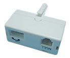 ADSL сплиттер-фильтр с штекером британского стандарта и двумя разъемами RJ11